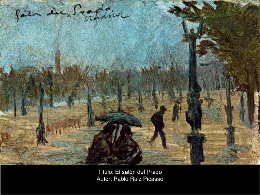Titulo: El salón del Prado Autor: Pablo Ruiz Picasso