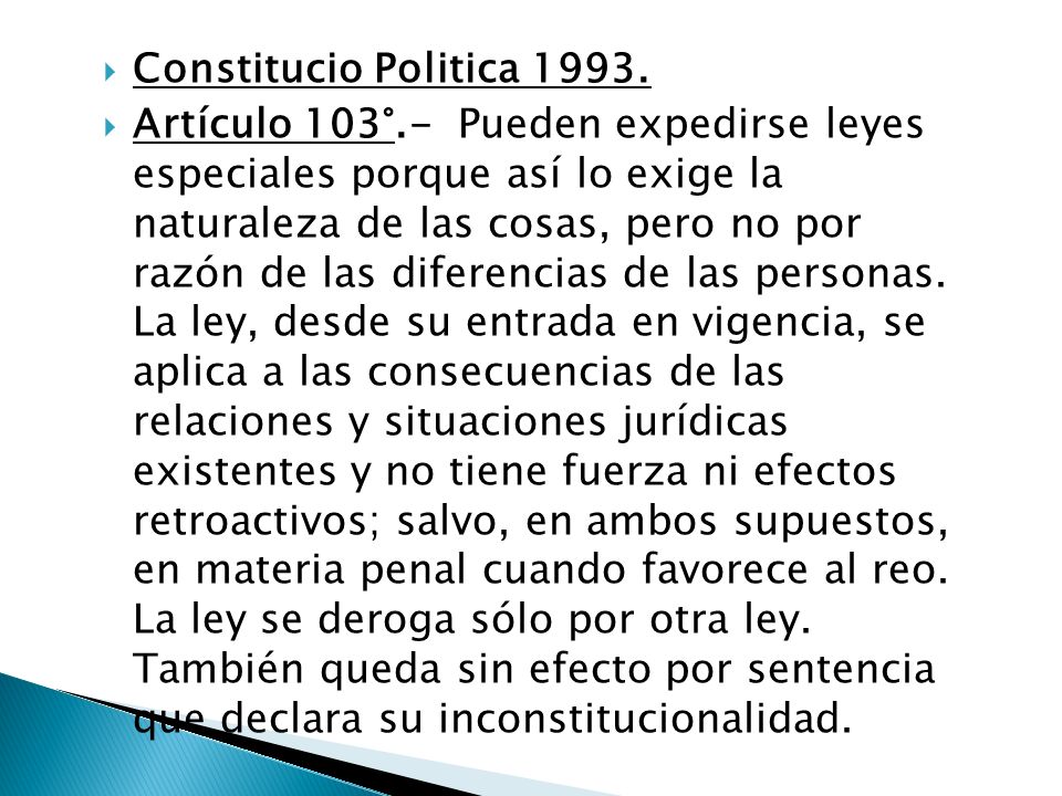 Constitucio Politica 1993.