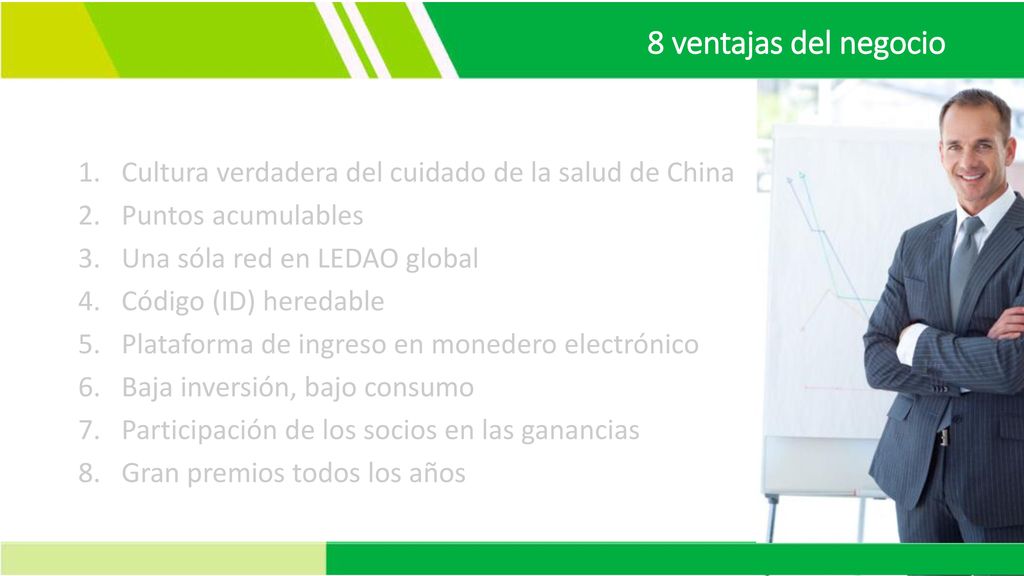 8 ventajas del negocio Cultura verdadera del cuidado de la salud de China. Puntos acumulables. Una sóla red en LEDAO global.