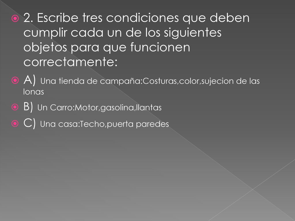 A) Una tienda de campaña:Costuras,color,sujecion de las lonas