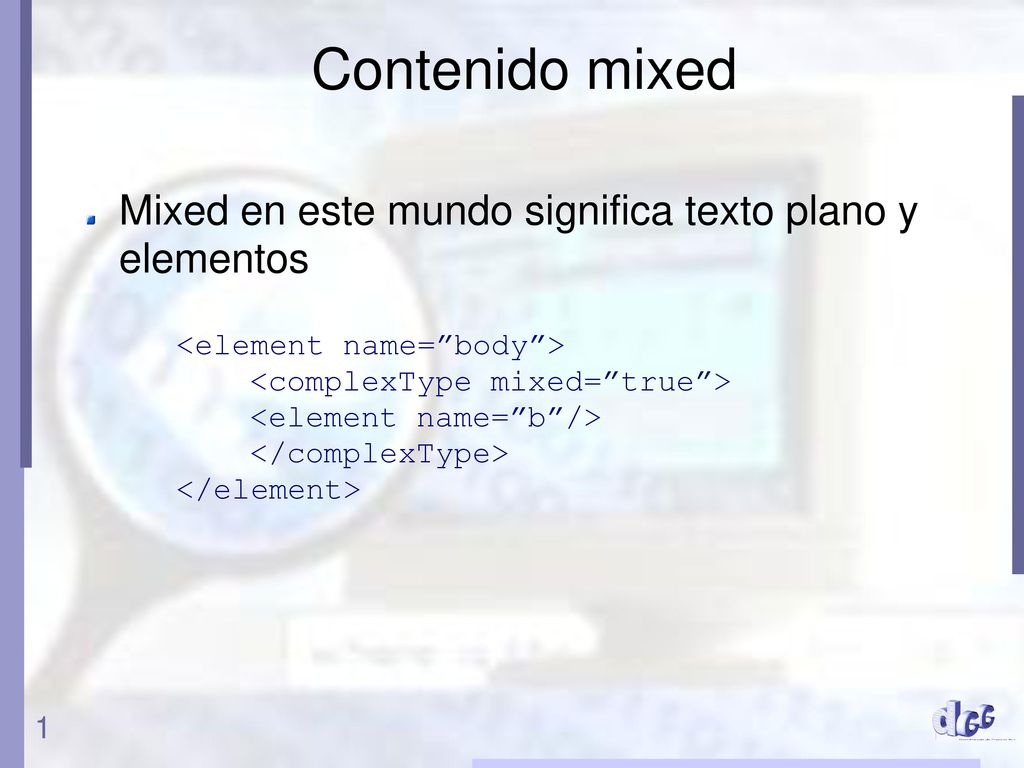 Contenido mixed Mixed en este mundo significa texto plano y elementos