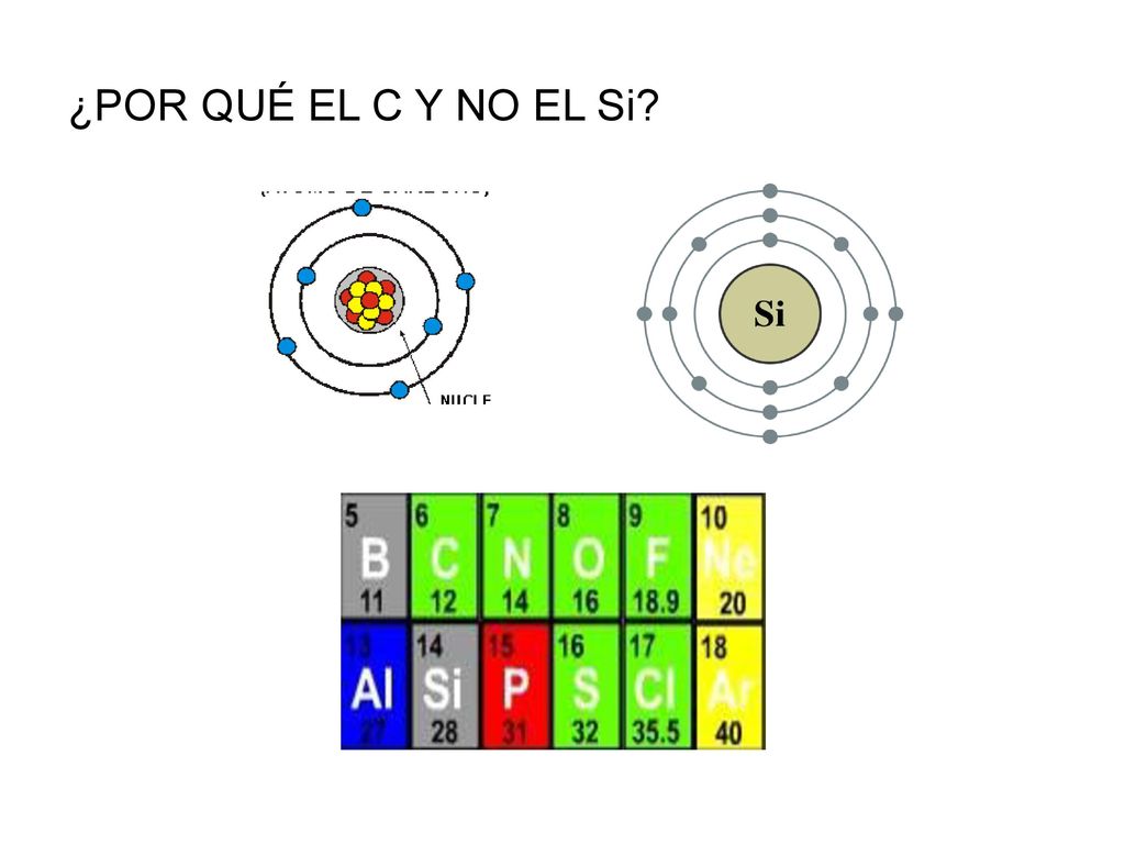 ¿POR QUÉ EL C Y NO EL Si Fuerza del enlace y economía de peso.