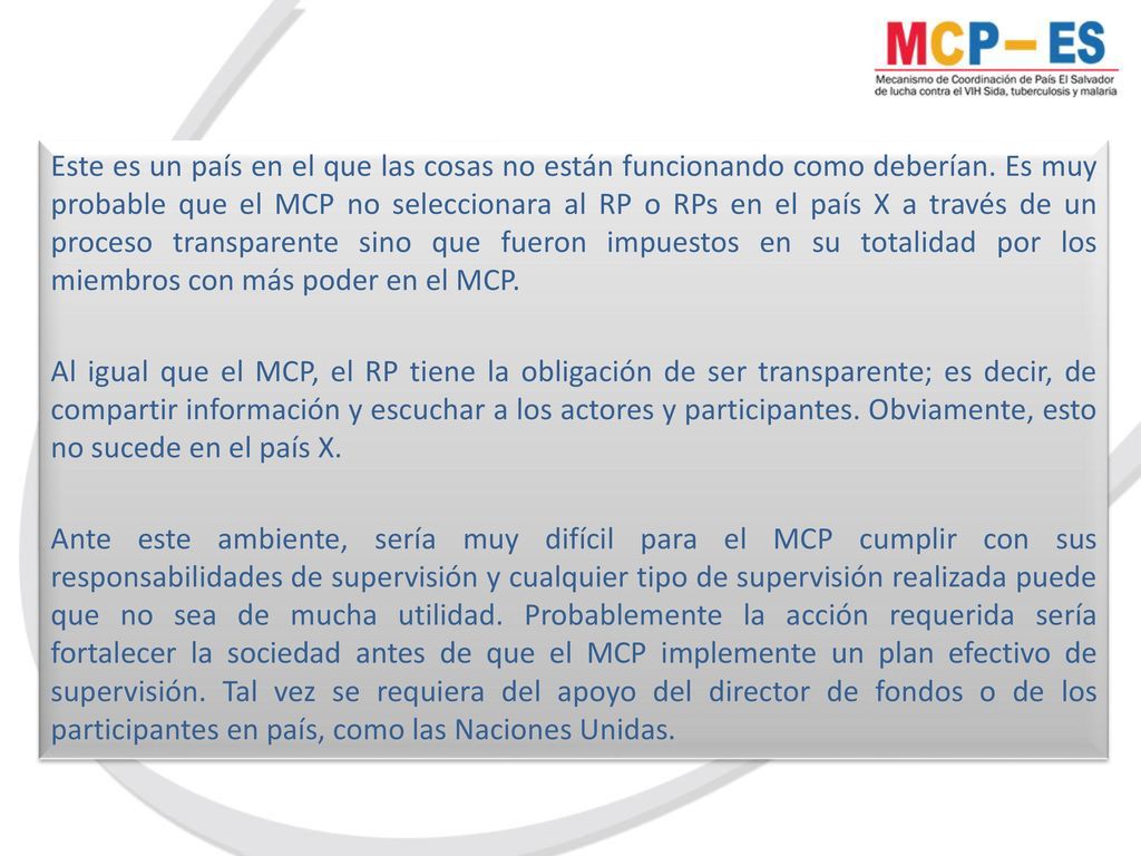 Este es un país en el que las cosas no están funcionando como deberían