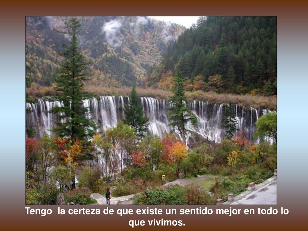 Tengo la certeza de que existe un sentido mejor en todo lo