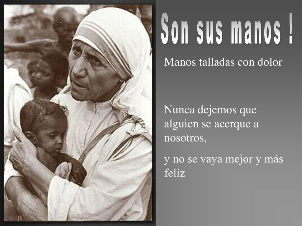 Son sus manos ! Manos talladas con dolor