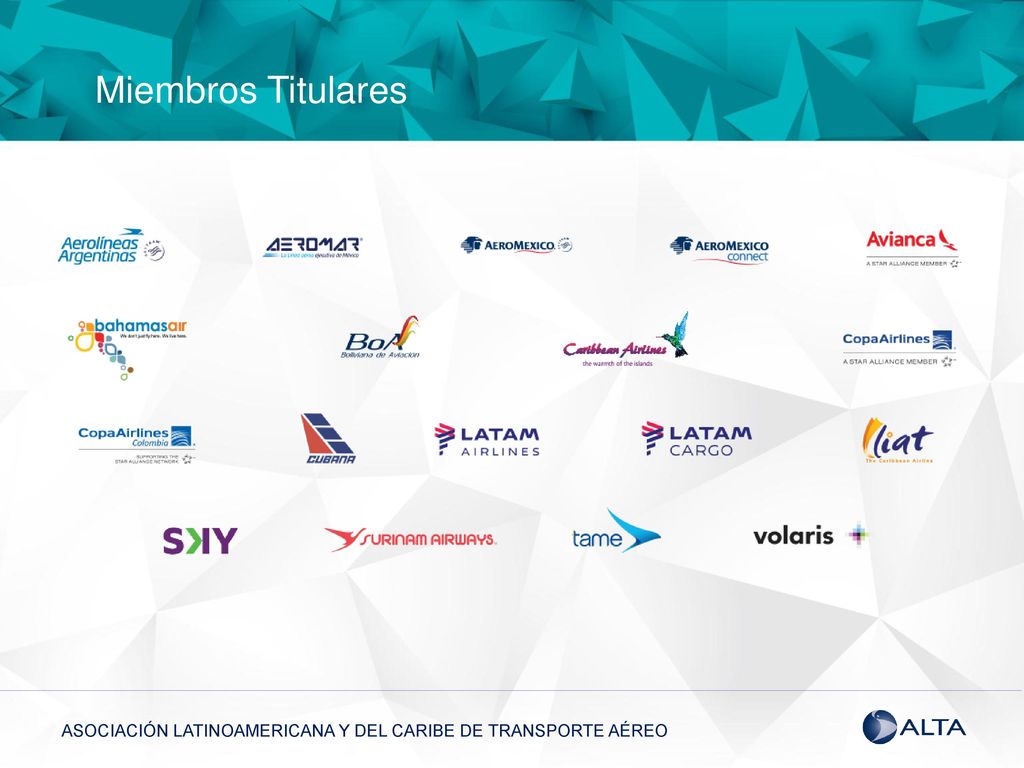 Miembros Titulares ASOCIACIÓN LATINOAMERICANA Y DEL CARIBE DE TRANSPORTE AÉREO
