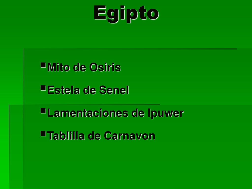 Egipto Mito de Osiris Estela de Senel Lamentaciones de Ipuwer