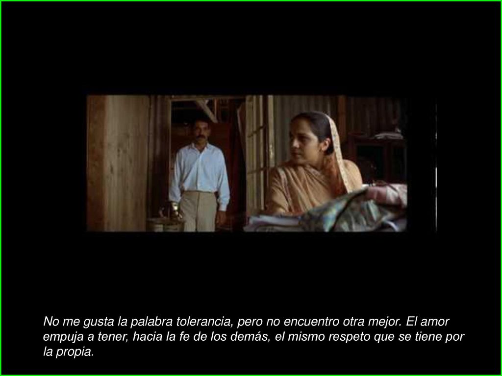 No me gusta la palabra tolerancia, pero no encuentro otra mejor
