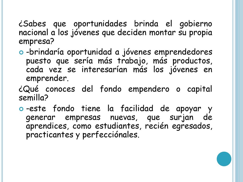 ¿Sabes que oportunidades brinda el gobierno nacional a los jóvenes que deciden montar su propia empresa