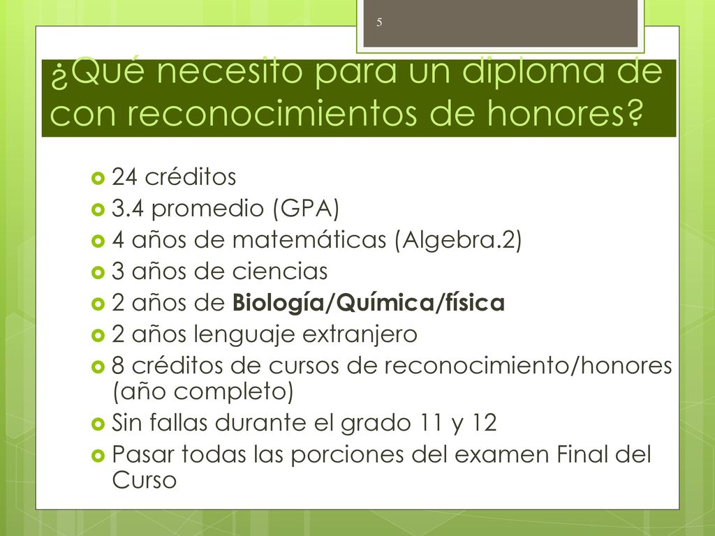 ¿Qué necesito para un diploma de con reconocimientos de honores