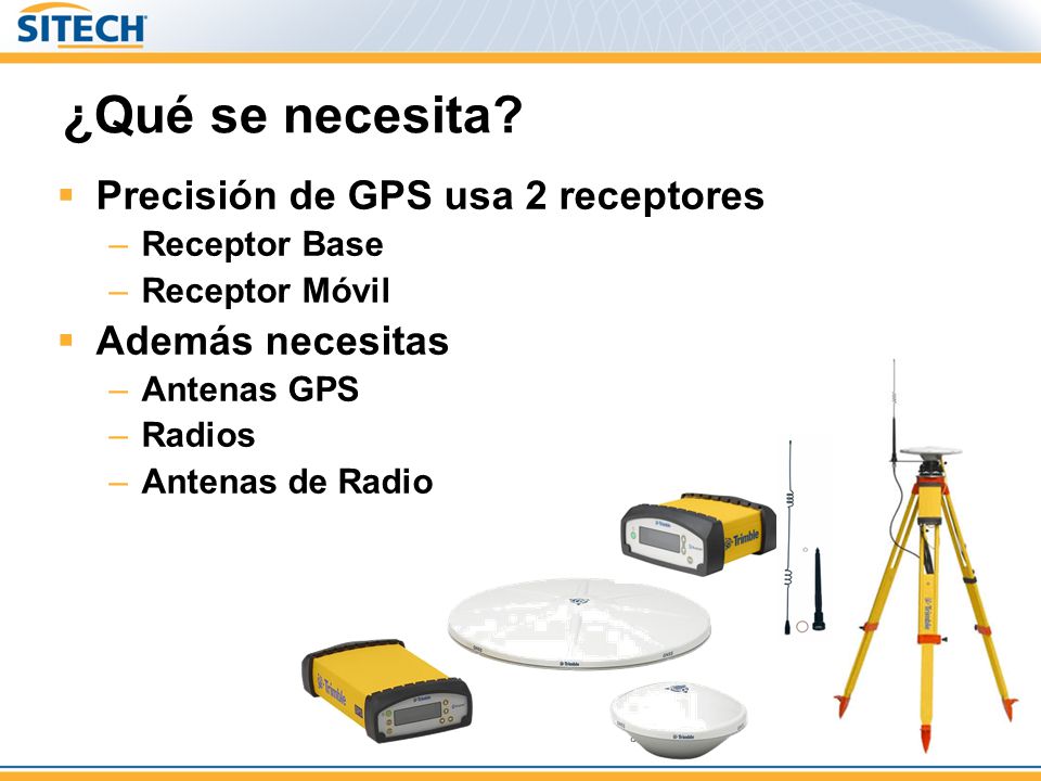 ¿Qué se necesita Precisión de GPS usa 2 receptores Además necesitas