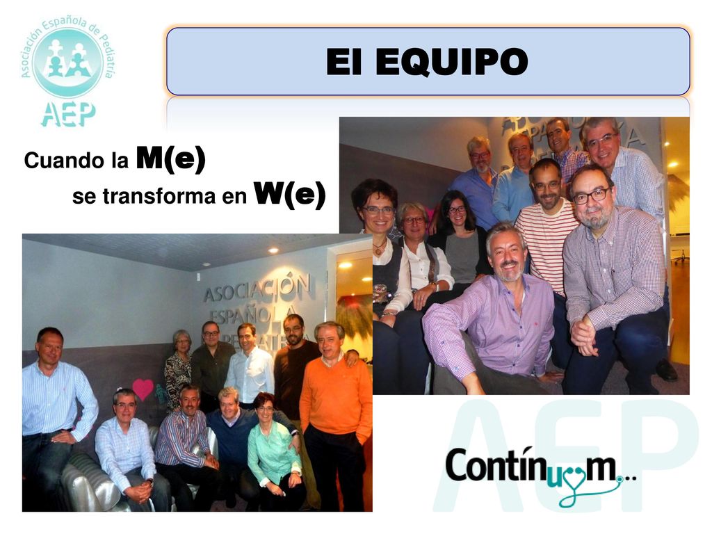 El EQUIPO Cuando la M(e) se transforma en W(e)