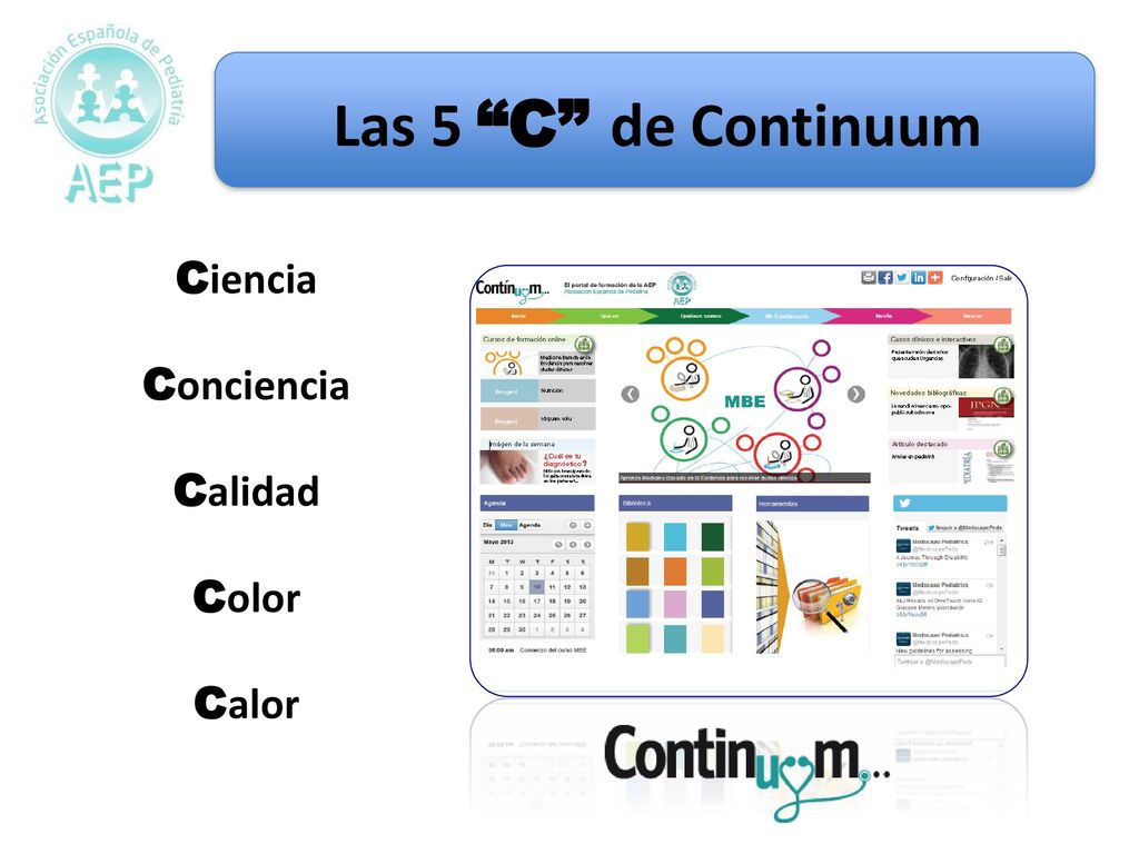 Las 5 C de Continuum Ciencia Conciencia Calidad Color Calor