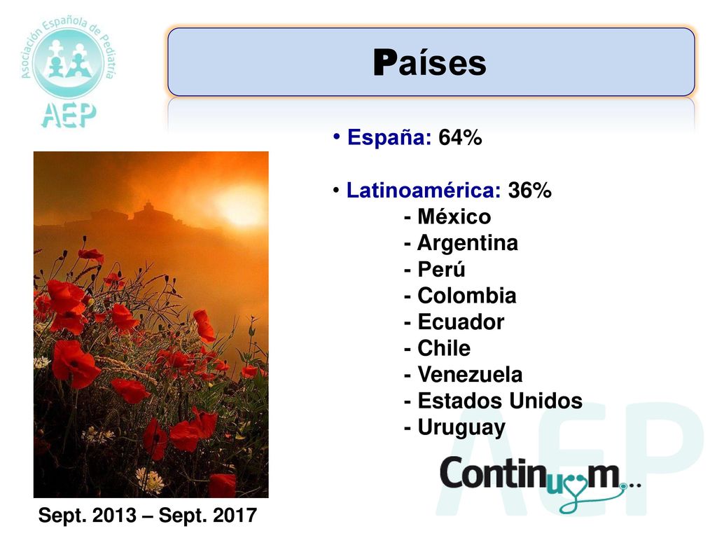 Países España: 64% Latinoamérica: 36% - México - Argentina - Perú