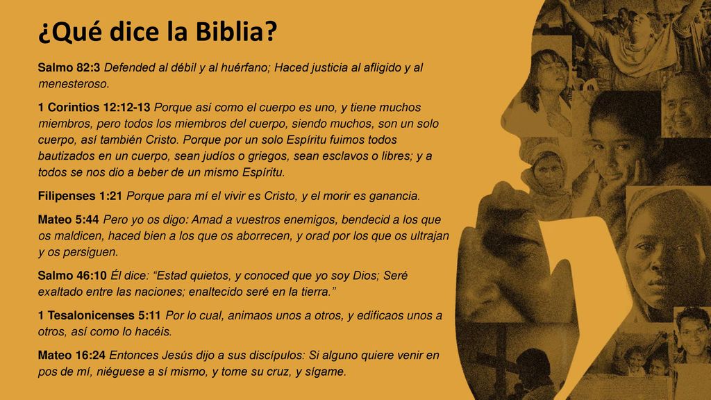 ¿Qué dice la Biblia Salmo 82:3 Defended al débil y al huérfano; Haced justicia al afligido y al menesteroso.