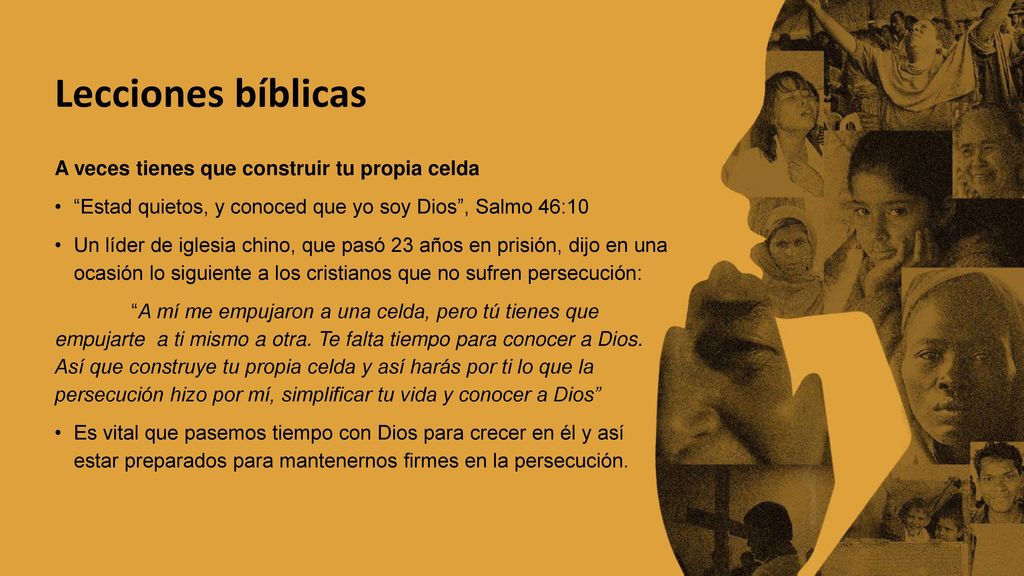 Lecciones bíblicas A veces tienes que construir tu propia celda