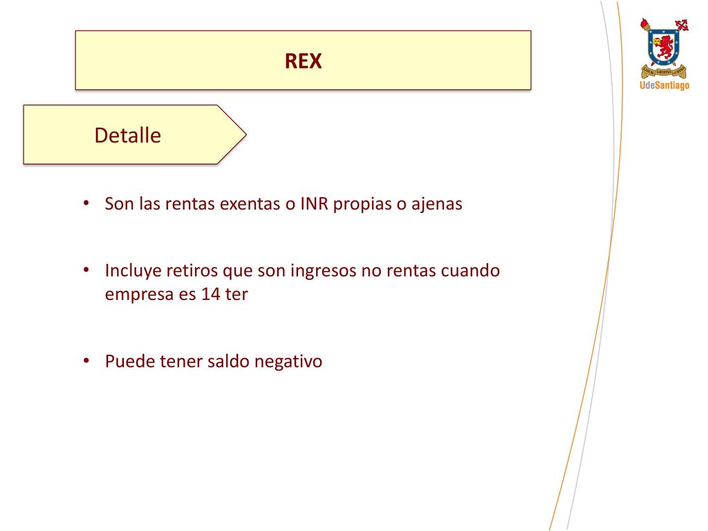 REX Detalle Son las rentas exentas o INR propias o ajenas