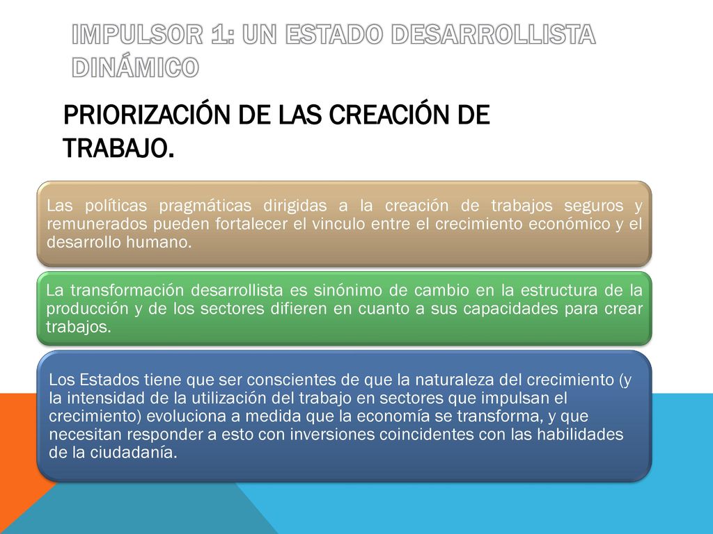 IMPULSOR 1: Un Estado desarrollista dinámico