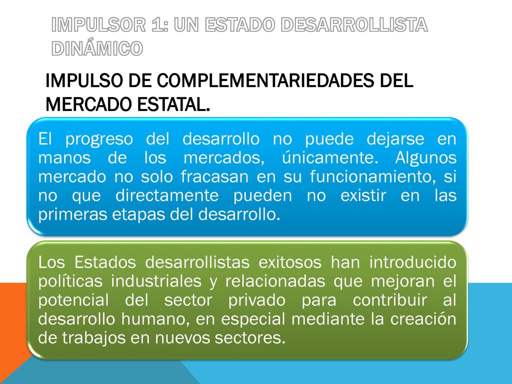 IMPULSOR 1: Un Estado desarrollista dinámico