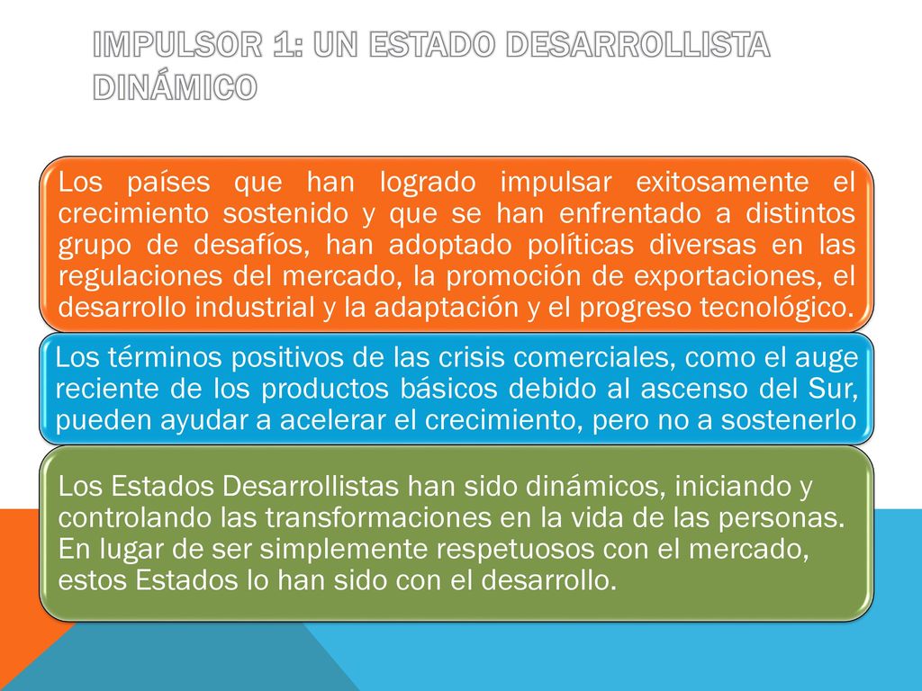 IMPULSOR 1: Un Estado desarrollista dinámico