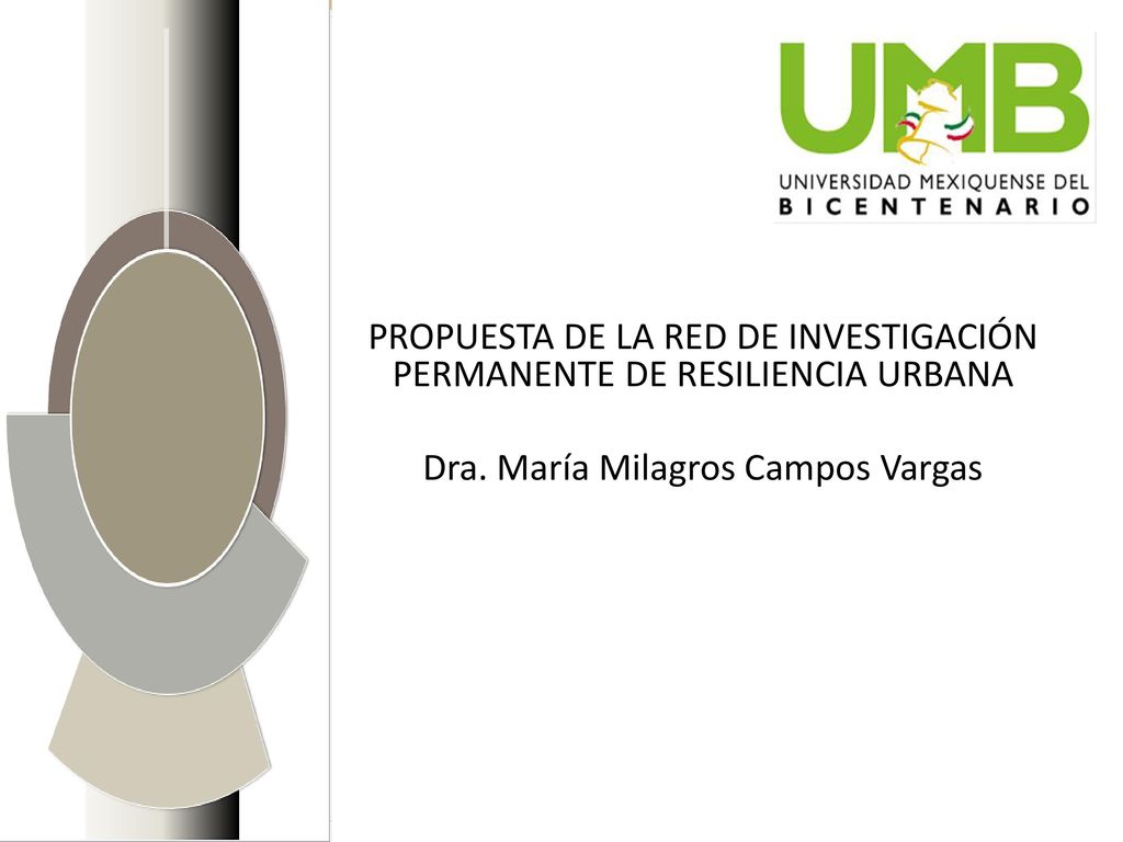 PROPUESTA DE LA RED DE INVESTIGACIÓN PERMANENTE DE RESILIENCIA URBANA