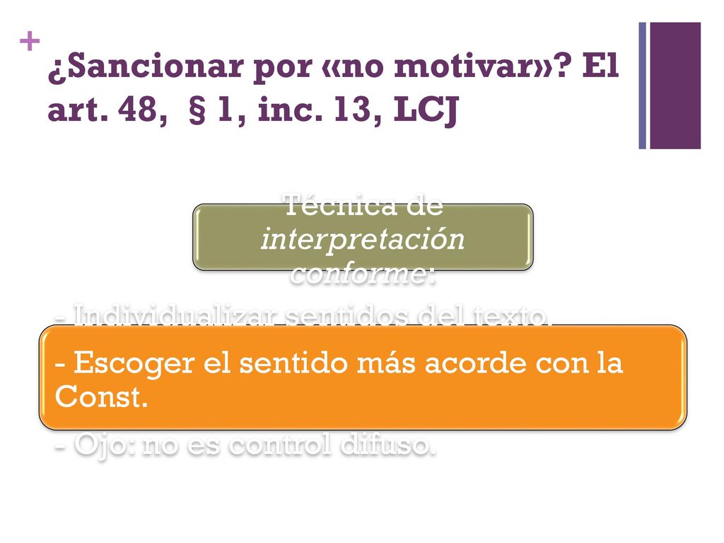 ¿Sancionar por «no motivar» El art. 48, §1, inc. 13, LCJ