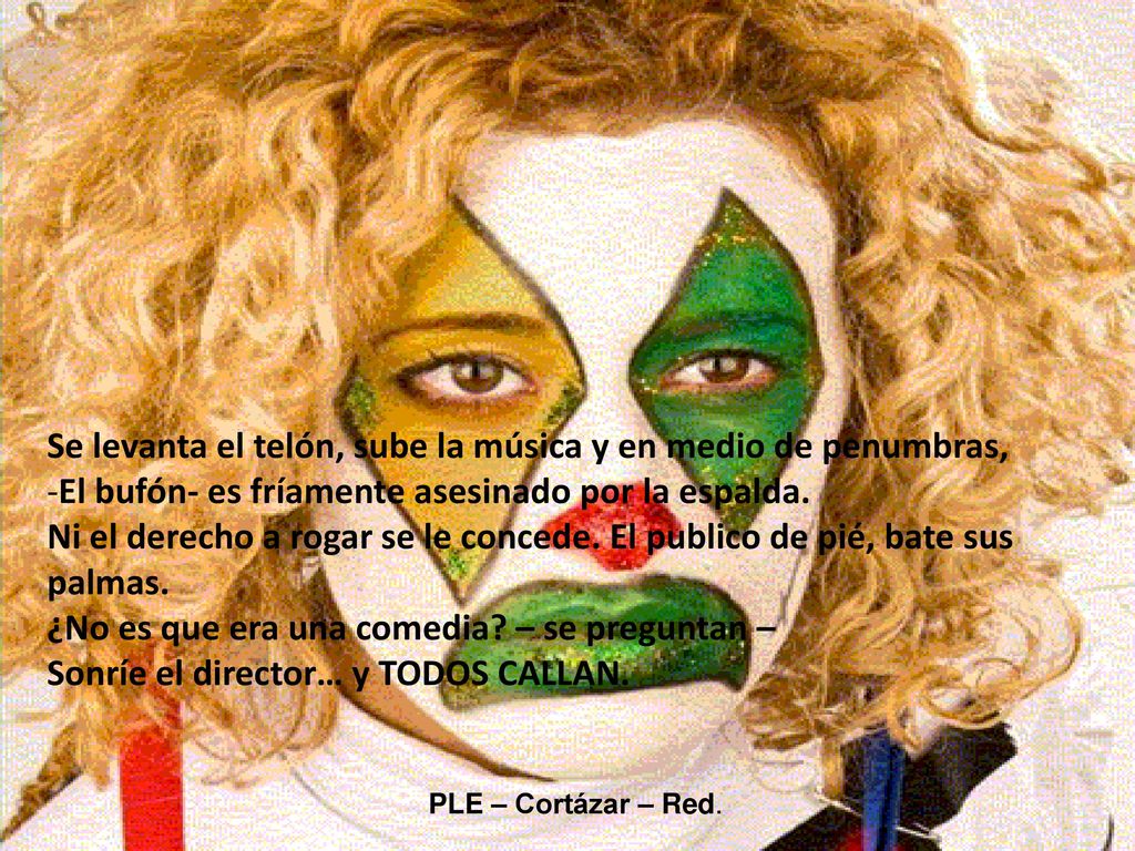 Se levanta el telón, sube la música y en medio de penumbras,