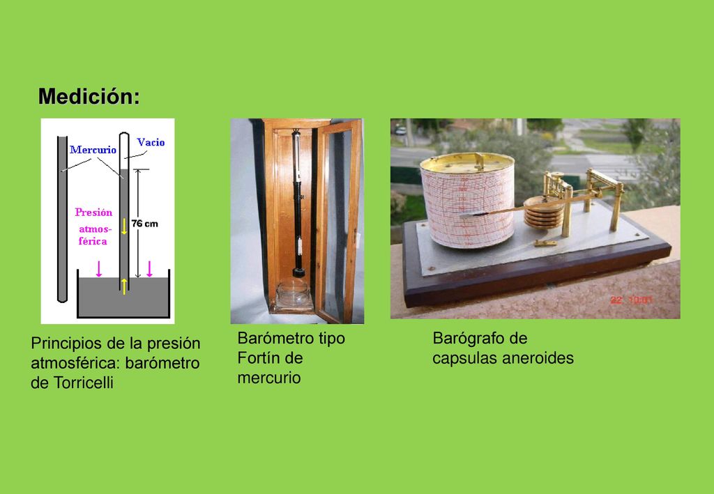 Medición: Barómetro tipo Fortín de mercurio