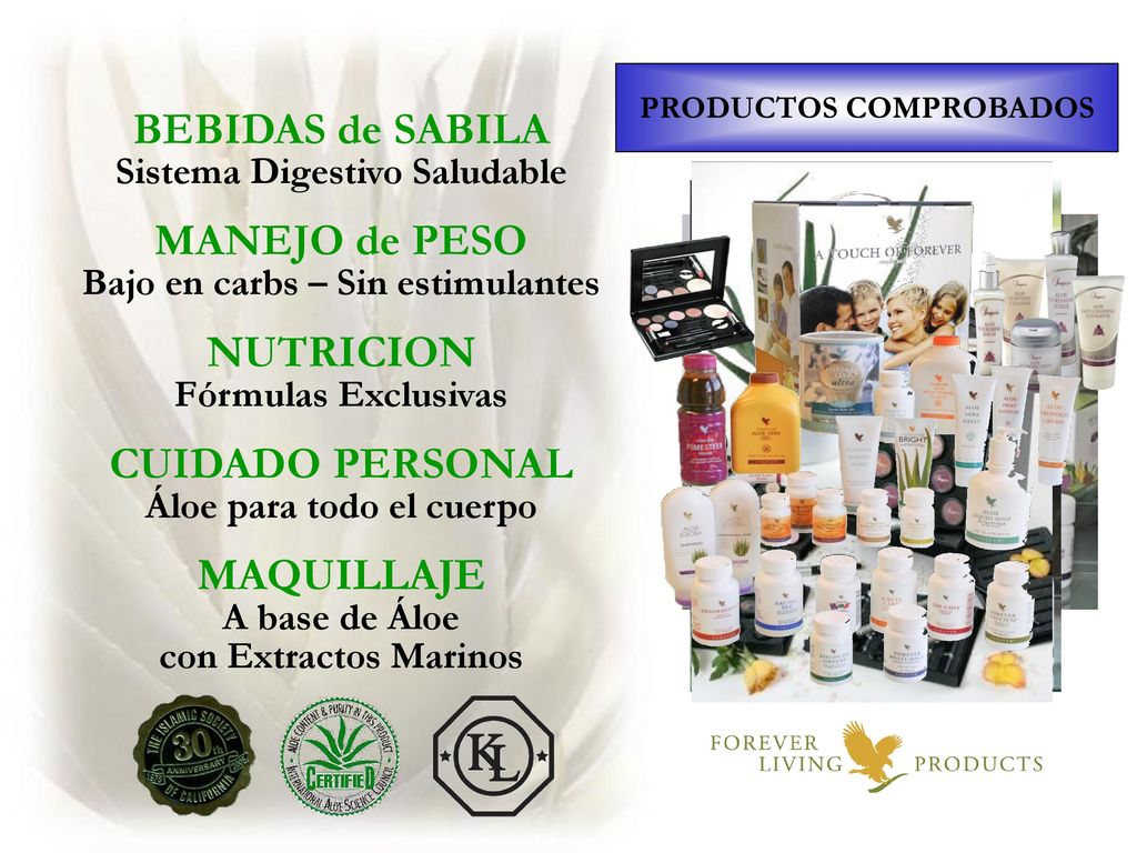 BEBIDAS de SABILA MANEJO de PESO NUTRICION CUIDADO PERSONAL MAQUILLAJE
