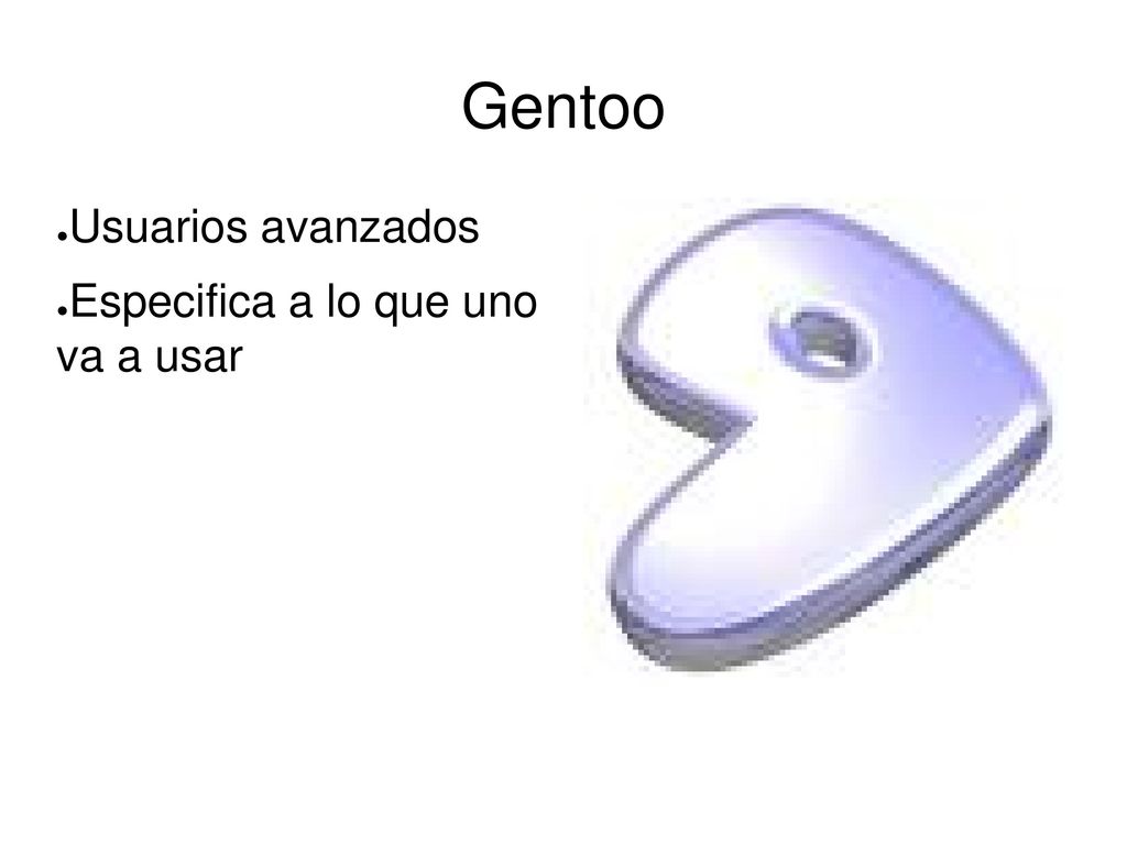 Gentoo Usuarios avanzados Especifica a lo que uno va a usar