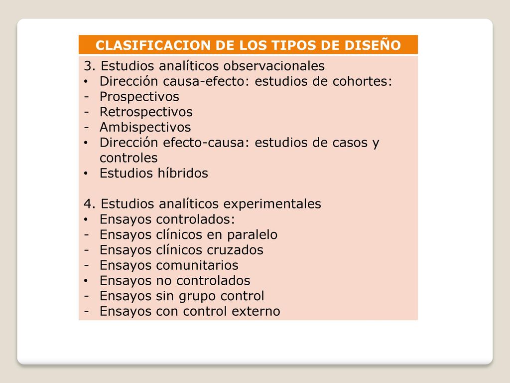 CLASIFICACION DE LOS TIPOS DE DISEÑO
