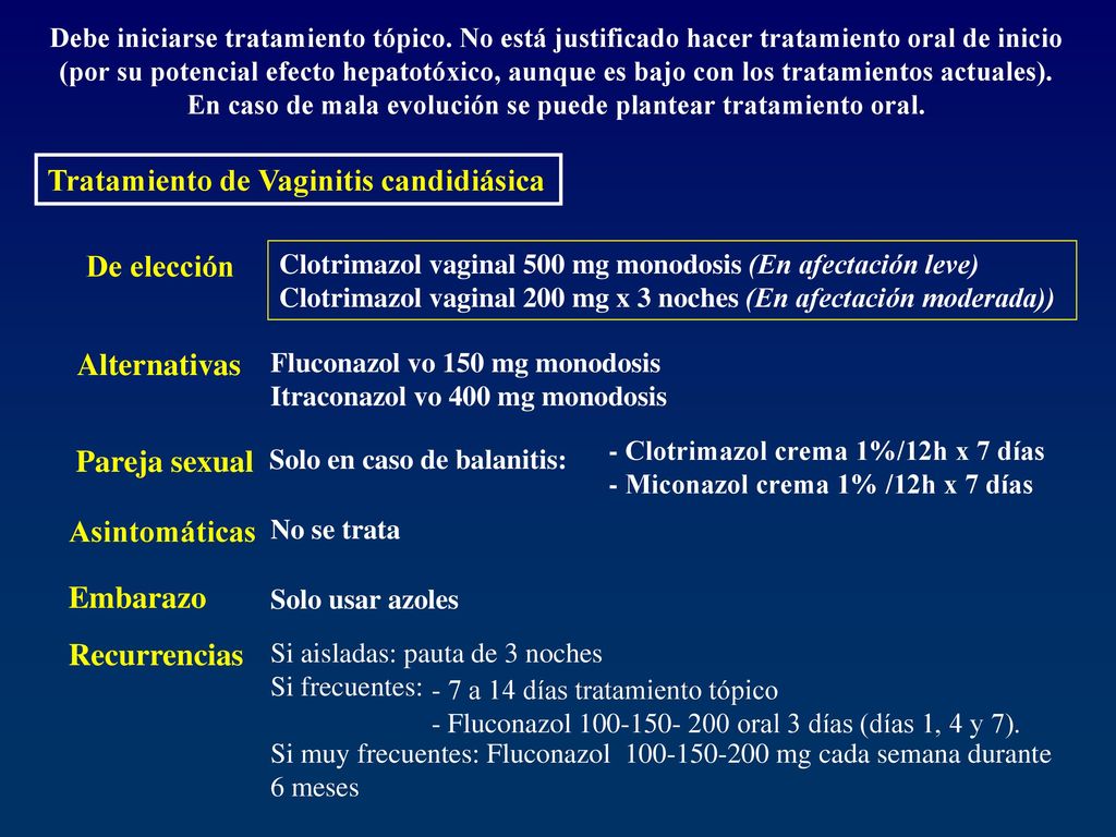 En caso de mala evolución se puede plantear tratamiento oral.