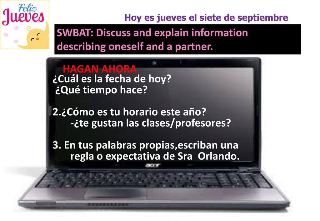 2.¿Cómo es tu horario este año -¿te gustan las clases/profesores
