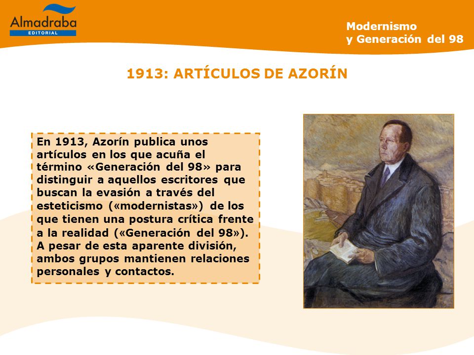 1913: ARTÍCULOS DE AZORÍN Modernismo y Generación del 98