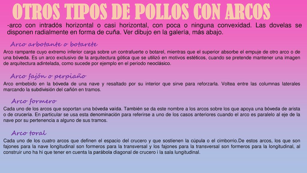 OTROS TIPOS DE POLLOS CON ARCOS