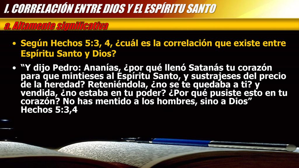 I. CORRELACIÓN ENTRE DIOS Y EL ESPÍRITU SANTO