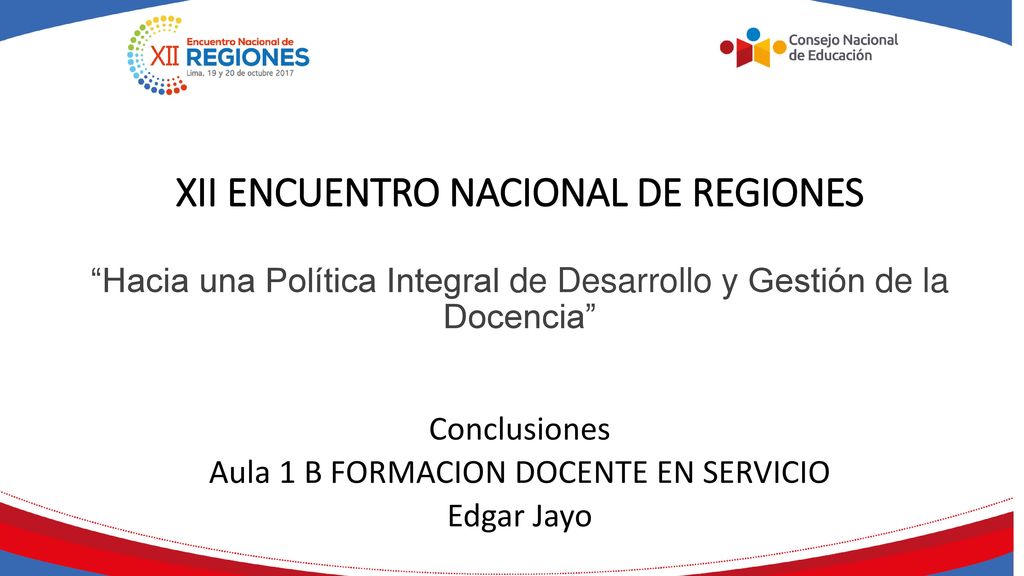 Conclusiones Aula 1 B FORMACION DOCENTE EN SERVICIO Edgar Jayo