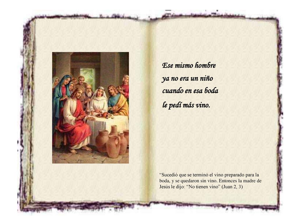 Ese mismo hombre ya no era un niño cuando en esa boda