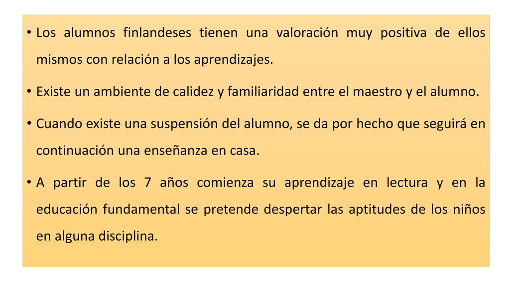 Los alumnos finlandeses tienen una valoración muy positiva de ellos mismos con relación a los aprendizajes.