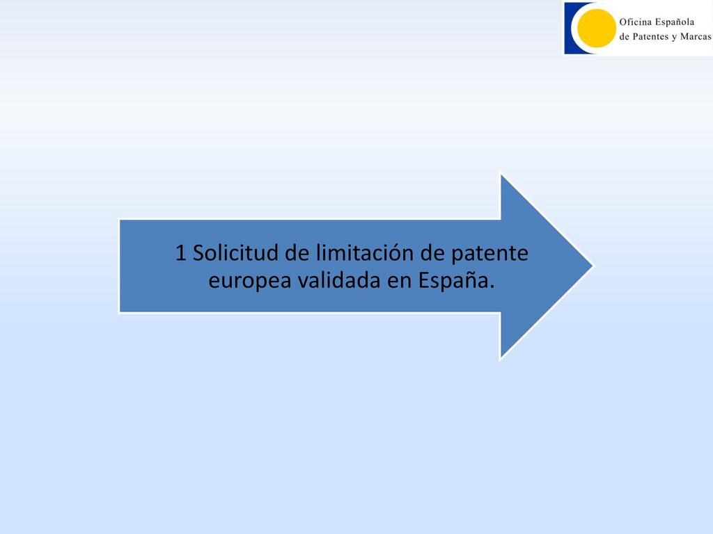 1 Solicitud de limitación de patente europea validada en España.