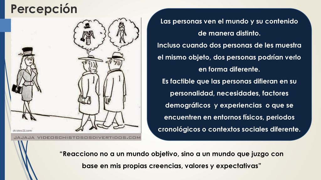 Las personas ven el mundo y su contenido de manera distinto.