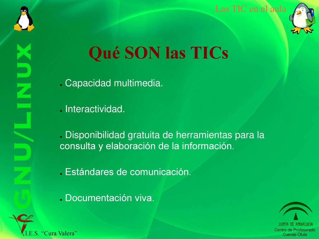 Qué SON las TICs Las TIC en el aula 4 Capacidad multimedia.