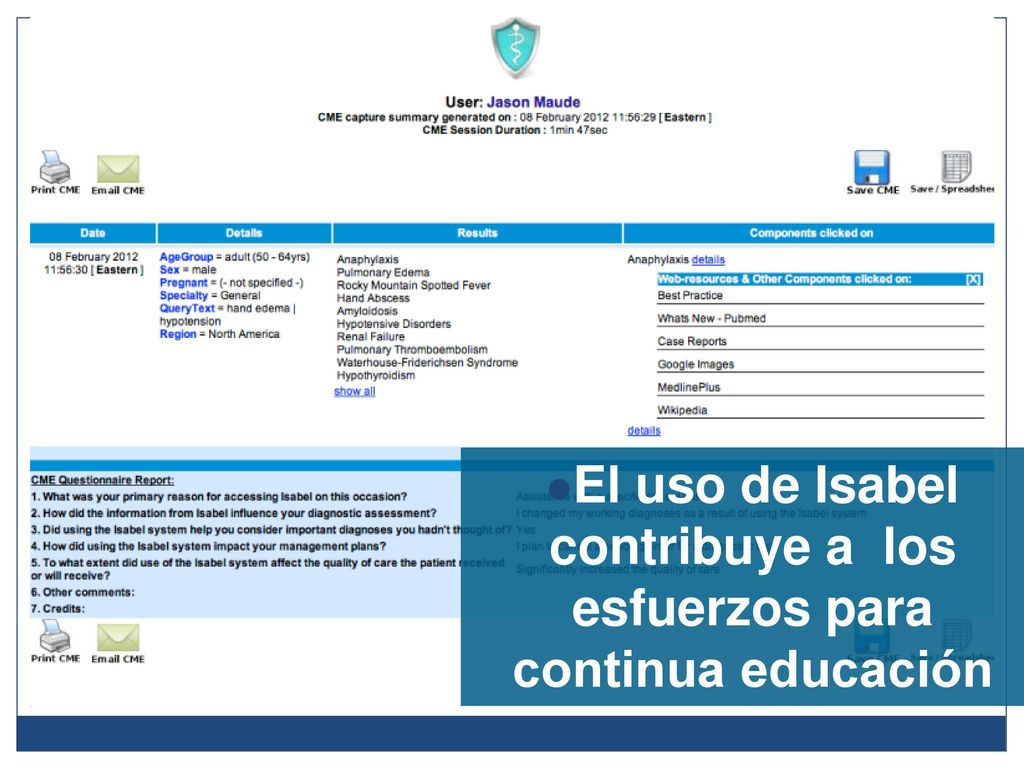 El uso de Isabel contribuye a los esfuerzos para continua educación