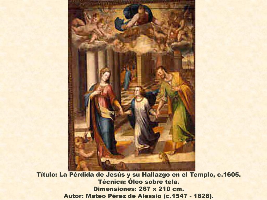 Título: La Pérdida de Jesús y su Hallazgo en el Templo, c. 1605