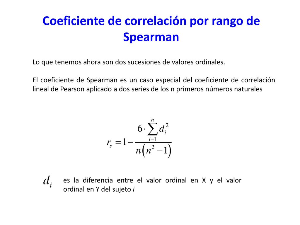 Coeficiente de correlación por rango de Spearman