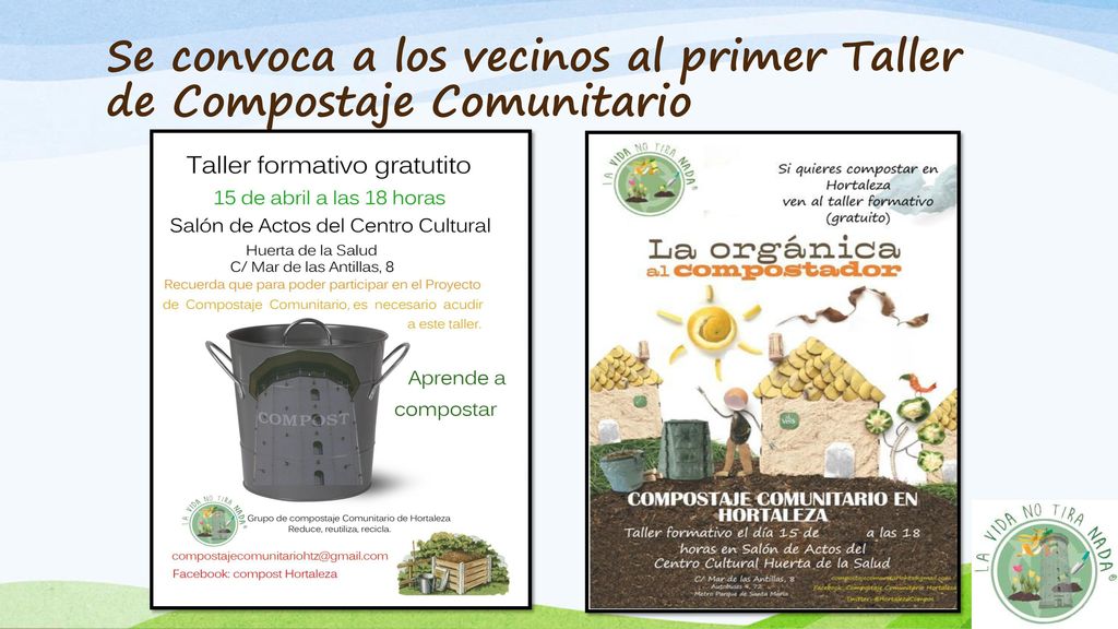 Se convoca a los vecinos al primer Taller de Compostaje Comunitario