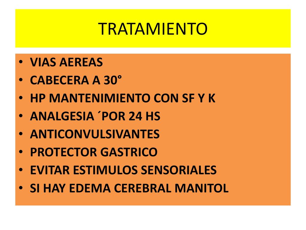 TRATAMIENTO VIAS AEREAS CABECERA A 30° HP MANTENIMIENTO CON SF Y K