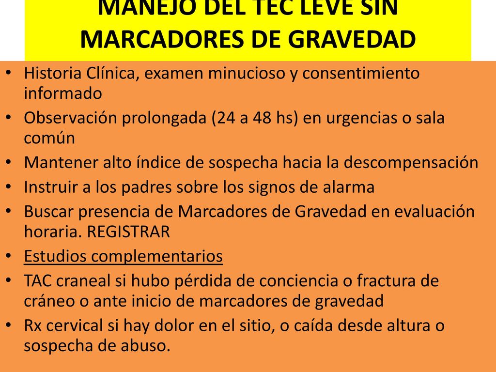 MANEJO DEL TEC LEVE SIN MARCADORES DE GRAVEDAD