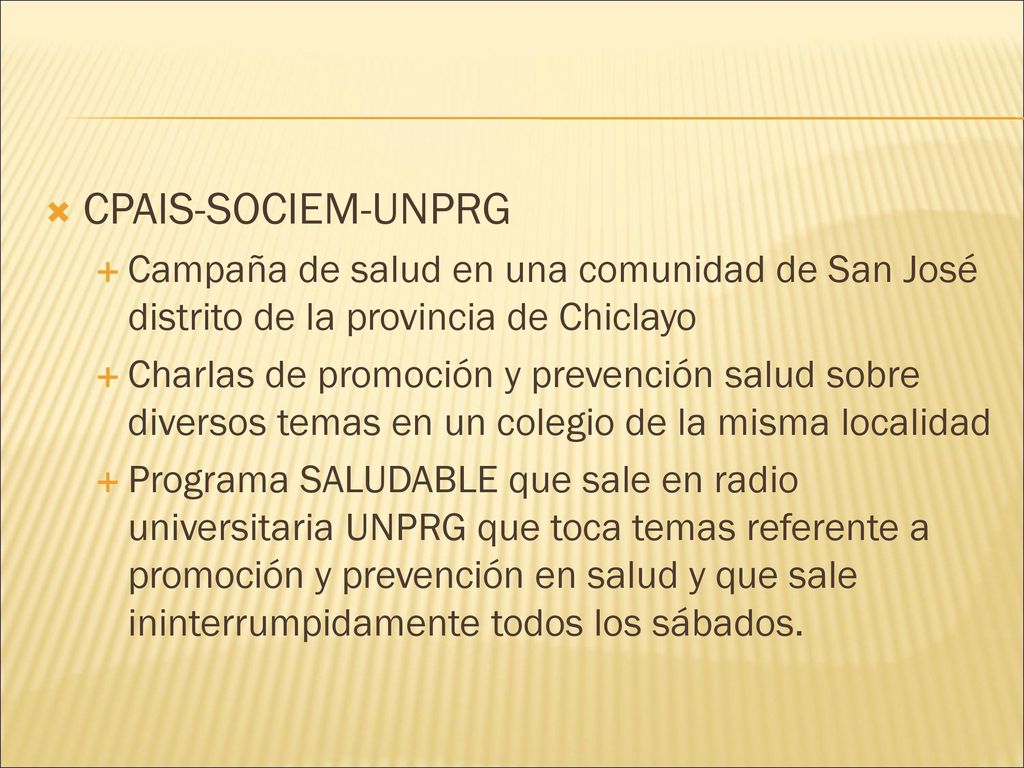 CPAIS-SOCIEM-UNPRG Campaña de salud en una comunidad de San José distrito de la provincia de Chiclayo.