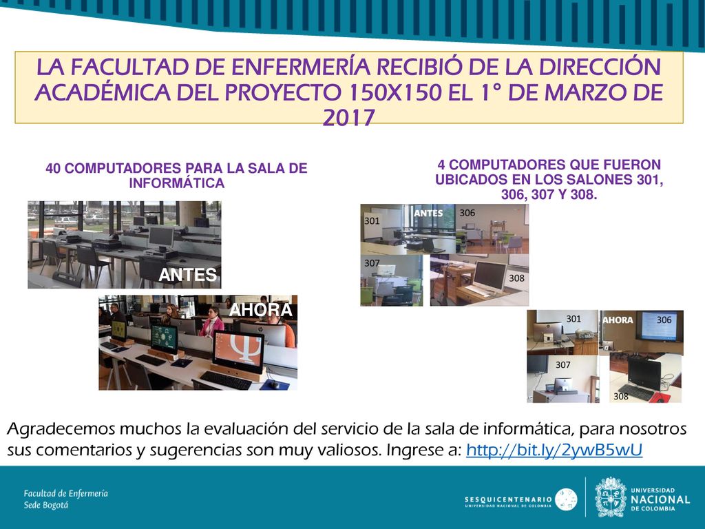 LA FACULTAD DE ENFERMERÍA RECIBIÓ DE LA DIRECCIÓN ACADÉMICA DEL PROYECTO 150X150 EL 1° DE MARZO DE 2017